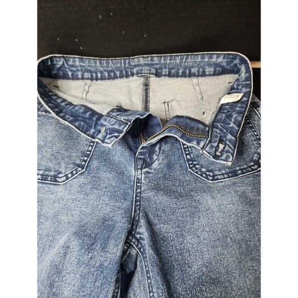 Womens Wide Leg Jeans Medium Wash 4 Pocket Size 8 - Picture 5 of 12